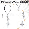 1Pc Alloy Star Mobile Straps HJEW-LP0001-76-2