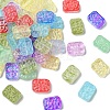 60Pcs Transparent Spray Painted Glass Beads EGLA-YW0005-31-1