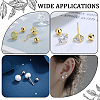 50Pcs 5 Styles 304 Stainless Steel Ear Nuts STAS-BBC0005-46G-6