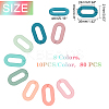 SUPERFINDINGS 80Pcs 8 Colors Opaque Spray Painted Acrylic Linking Rings OACR-FH0001-022-5