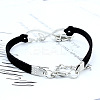 Infinity & Paw Print & Word Love Alloy with Suede Cord Charm Bracelets FS-WG0006A-06-2