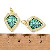Brass Micro Pave Cubic Zirconia Pendants KK-A197-04G-3
