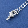 Brass Lobster Clasps & Ends with Chain KK-F880-35S-3