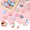 50Pcs UV Plating Opaque Acrylic Beads MACR-PA0001-21-3