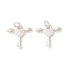 Brass Micro Pave Cubic Zirconia Charms KK-C018-02P-2