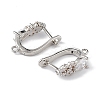 Brass Teardrop Hoop Earring Findings LS-ZIRC-L097-055P-3