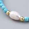 Synthetic Turquoise(Dyed) Beads Stretch Bracelets BJEW-JB04676-04-2