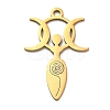 304 Stainless Steel Pendants STAS-D050-03G-1