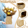 4Pcs 4 Colors Straw Wickerwork Flower Baskets AJEW-WA0004-20-5