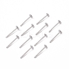 316 Surgical Stainless Steel Flat Round Blank Peg Stud Earring Settings STAS-R073-04-3