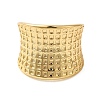 Tartan Brass Wide Open Cuff Rings for Women RJEW-A046-11G-2