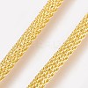 Rack Plating Brass Mesh Chain Necklaces X-NJEW-O101-12G-1