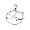 201 Stainless Steel Pendants STAS-F316-35P-1