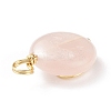 Natural Rose Quartz Gemstone Pendants PALLOY-JF01751-05-4
