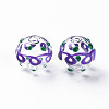 Transparent Glass Enamel Beads GLAA-N049-014-2