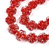 Luminous Handmade Gold Foil Glass Beads Strands FOIL-N029-01D-4