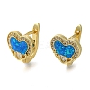 Heart Rack Plating Brass Micro Pave Cubic Zirconia Hoop Earrings EJEW-P277-07B-G-1