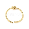 Simple Knotted 304 Stainless Steel Open Cuff Ring for Women Men RJEW-Z038-06G-3