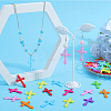 200Pcs Colorful Acrylic Pendants SACR-SP0001-04-4