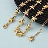 304 Stainless Steel Star Link Chain Necklaces for Women NJEW-G178-13G-1