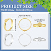 44Pcs 2 Colors Adjustable Brass Pad Ring Bases KK-ME0003-92-2