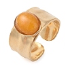 Oval Natural Agate Finger Rings RJEW-Z057-12G-04-1