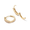 Cubic Zirconia Hoop Earrings EJEW-B014-17G-2