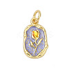 Brass Enamel Pendants KK-U068-05G-02-1