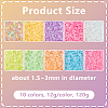 120G 10 Colors Luminous Frosted Glass Beads GLAA-OC0001-45-2