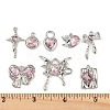 8Pcs 8 Styles Rack Plating Alloy Glass Pendants FIND-FP0002-94-4