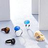 50Pcs 5 Colors Adjustable Brass Ring Components KK-PH0003-33-2