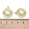 Brass Micro Pave Clear Cubic Zirconia Pendants KK-L213-041G-01-3