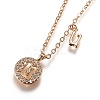 Brass Micro Pave Clear Cubic Zirconia Double Letter Pendant Necklaces NJEW-Z010-21-1