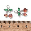 SHEGRACE Brass Colorful Cubic Zirconia Charms XGRQ4G973-670P-3