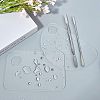 Transparent Acrylic Paint Palette AJEW-FG0001-17-4