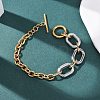201 Stainless Steel Chain Bracelets BJEW-P378-01B-A-2