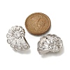 Rack Plating Shell Shape Brass Micro Pave Clear Cubic Zirconia Stud Earrings EJEW-H143-27P-5