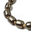 Natural Pyrite Beads Strands G-Z131-D01-03-4