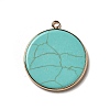 Synthetic Turquoise Dyed Pendants G-A213-01G-11-2