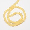 Natural Yellow Jade Bead Strands X-G-K121-01-6mm-2