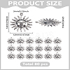 80Pcs 304 Stainless Steel Pendants STAS-LP0003-79-2
