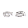 Rack Plating Brass Micro Pave Cubic Zirconia Pendants X-ZIRC-C026-05P-2