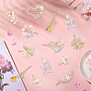 4 Bags 2 Styles Alloy & Resin Clip Hair Barrettes PHAR-SC0001-005-6