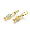 Brass Clear Cubic Zirconia Hoop Earrings EJEW-M045-02G-01-2