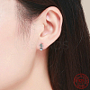 Anti-Tarnish Rhodium Plated 925 Sterling Silver Cubic Zirconia Stud Earrings EJEW-FF0010-08P-4