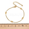 201 Stainless Steel Curb Chain Bracelets for Women BJEW-G767-01A-G-5