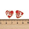 304 Stainless Steel Enamel Pendants STAS-P415-17G-3