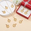 10Pcs Rack Plating Brass Micro Pave Cubic Zirconia Pendants KK-SZ0001-78-5