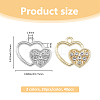 40Pcs 2 Colors Alloy Rhinestone Pendants FIND-FH0010-64-2