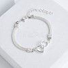 Double Heart Alloy Link Bracelets FS-WGC61CE-02-1